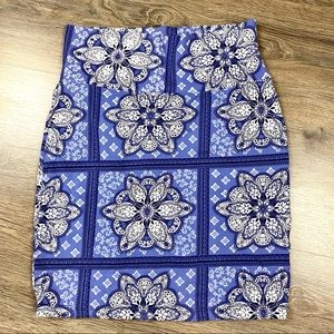 Paisley pencil skirt